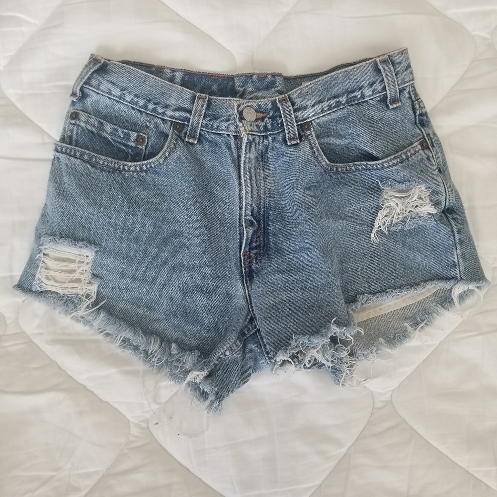 Levi's high waisted denim shorts